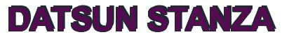 Rendering -DATSUN STANZA - using Arial Bold