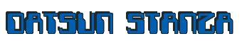 Rendering -DATSUN STANZA - using Computer Font