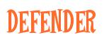 Rendering -DEFENDER - using Cooper Latin