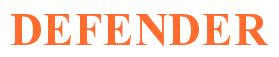 Rendering -DEFENDER - using Times New Roman Bold