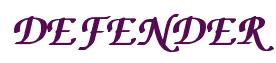 Rendering -DEFENDER - using Zapf Chancery