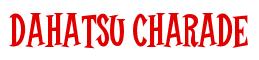 Rendering -Dahatsu CHARADE - using Cooper Latin