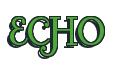 Rendering -ECHO - using Fonteroy Brown