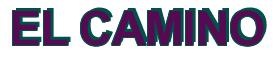 Rendering -EL CAMINO - using Arial Bold