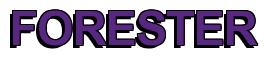 Rendering -FORESTER - using Arial Bold