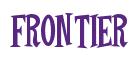 Rendering -FRONTIER - using Cooper Latin
