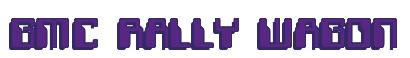 Rendering -GMC RALLY WAGON - using Computer Font