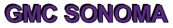 Rendering -GMC SONOMA - using Arial Bold