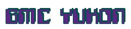 Rendering -GMC YUKON - using Computer Font
