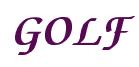 Rendering -GOLF - using Zapf Chancery