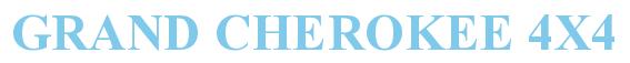 Rendering -GRAND CHEROKEE 4X4 - using Times New Roman Bold