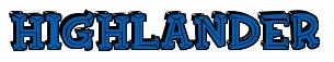 Rendering -HIGHLANDER - using FinkBold