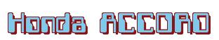 Rendering -Honda ACCORD - using Computer Font