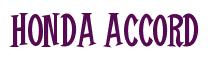 Rendering -Honda ACCORD - using Cooper Latin