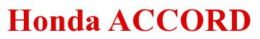 Rendering -Honda ACCORD - using Times New Roman Bold