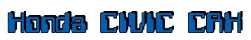 Rendering -Honda CIVIC CRX - using Computer Font