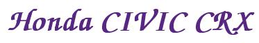 Rendering -Honda CIVIC CRX - using Zapf Chancery