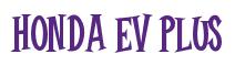 Rendering -Honda EV PLUS - using Cooper Latin