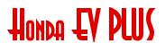 Rendering -Honda EV PLUS - using Asia