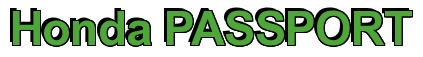 Rendering -Honda PASSPORT - using Arial Bold