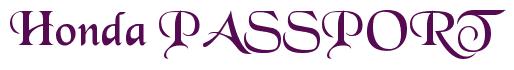Rendering -Honda PASSPORT - using Black Chancery