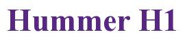 Rendering -Hummer H1 - using Times New Roman Bold