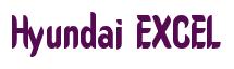 Rendering "Hyundai EXCEL" using Callimarker