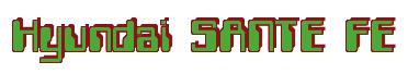Rendering "Hyundai SANTE FE" using Computer Font