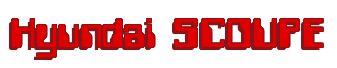 Rendering "Hyundai SCOUPE" using Computer Font