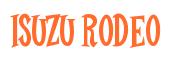 Rendering -Isuzu RODEO - using Cooper Latin