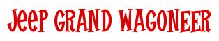 Rendering -Jeep GRAND WAGONEER - using Cooper Latin