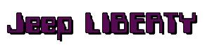 Rendering -Jeep LIBERTY - using Computer Font