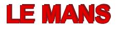 Rendering -LE MANS - using Arial Bold
