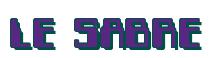 Rendering -LE SABRE - using Computer Font