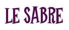 Rendering -LE SABRE - using Cooper Latin