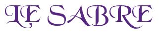 Rendering -LE SABRE - using Black Chancery
