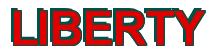 Rendering -LIBERTY - using Arial Bold