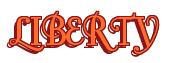 Rendering -LIBERTY - using Fonteroy Brown