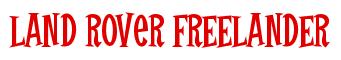 Rendering -Land Rover FREELANDER - using Cooper Latin