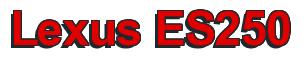 Rendering -Lexus ES250 - using Arial Bold