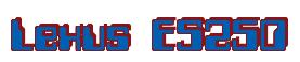 Rendering -Lexus ES250 - using Computer Font