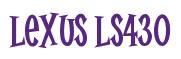 Rendering -Lexus LS430 - using Cooper Latin