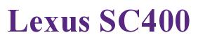 Rendering -Lexus SC400 - using Times New Roman Bold