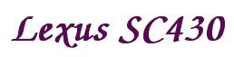 Rendering -Lexus SC430 - using Zapf Chancery