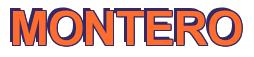 Rendering -MONTERO - using Arial Bold