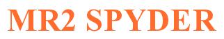 Rendering -MR2 SPYDER - using Times New Roman Bold
