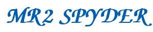 Rendering -MR2 SPYDER - using Zapf Chancery