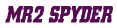 Rendering -MR2 SPYDER - using Boroughs