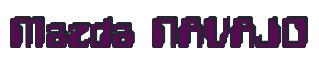 Rendering -Mazda NAVAJO - using Computer Font