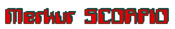 Rendering -Merkur SCORPIO - using Computer Font